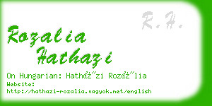 rozalia hathazi business card